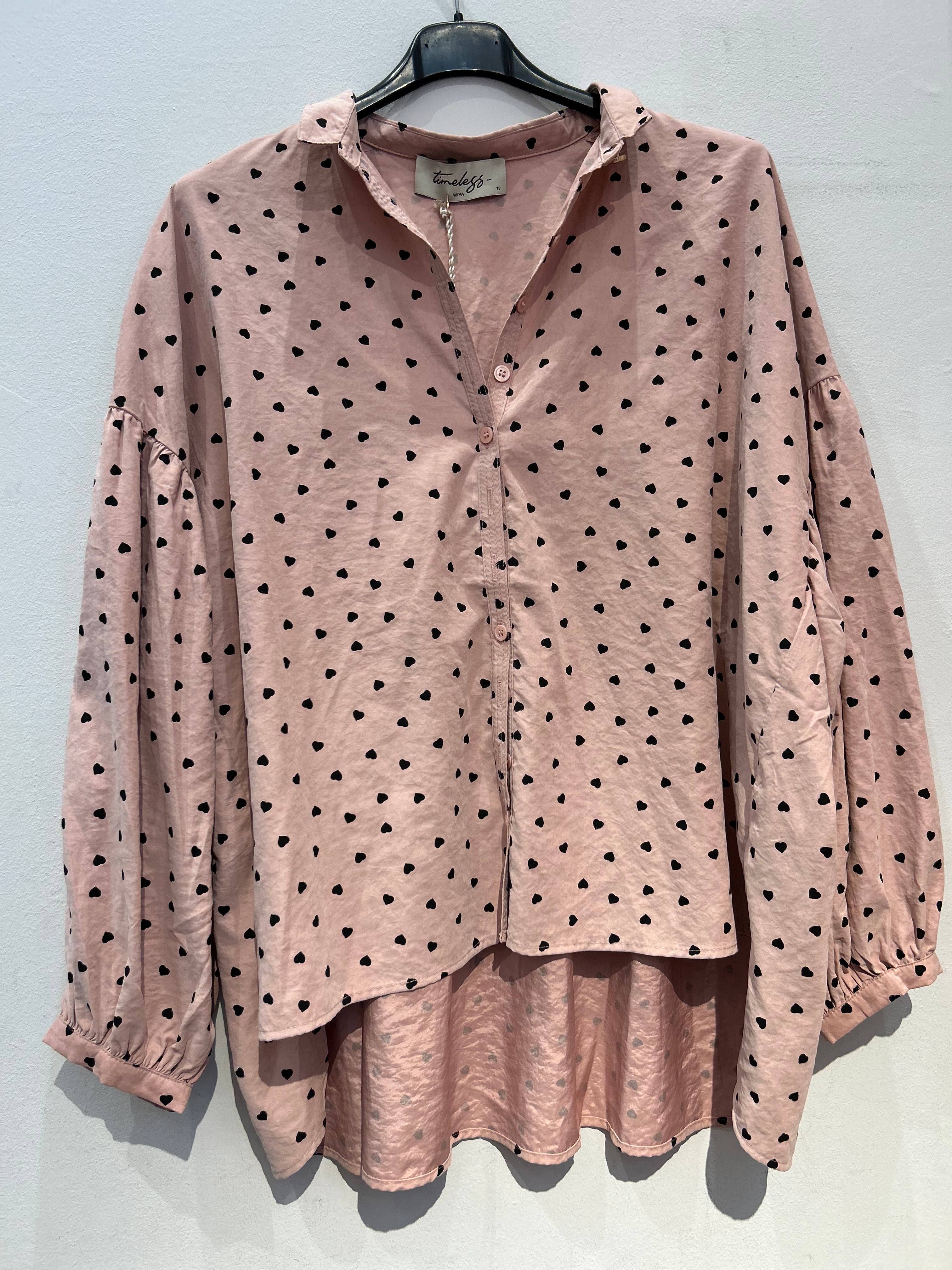 Camisa Corazones Rosa