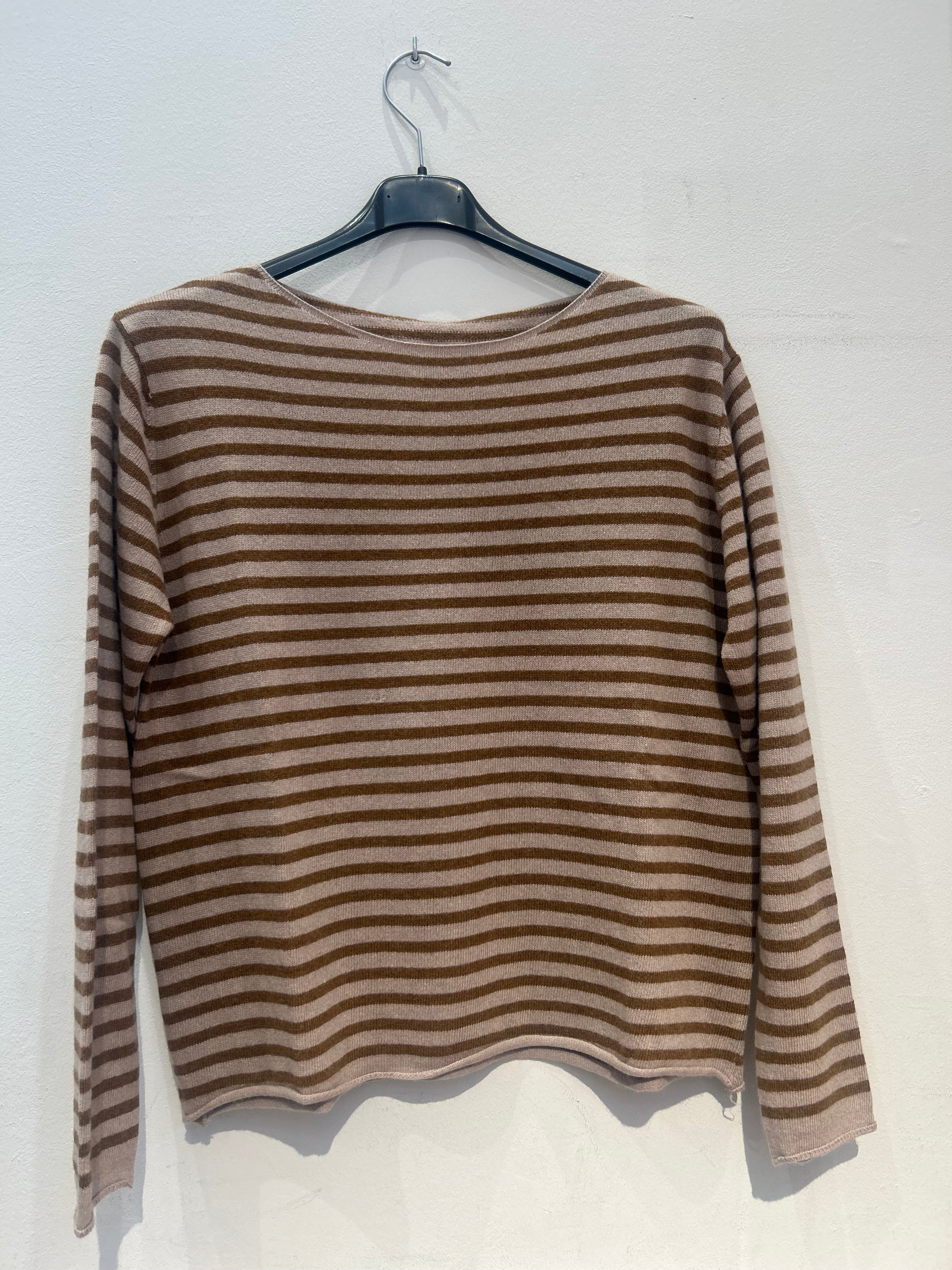 Jersey Rayas Marrón/ Cámel