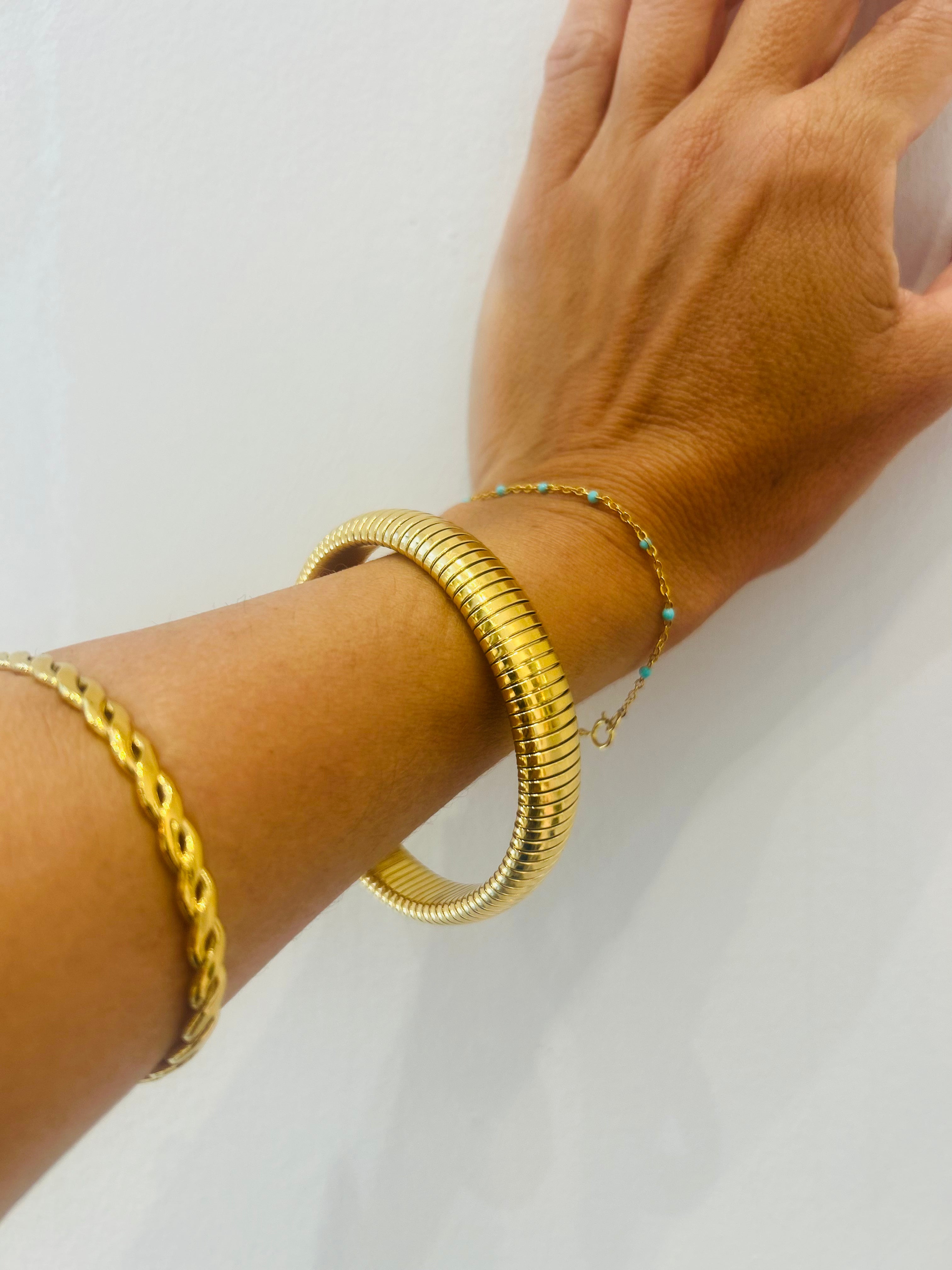 Pulsera Inés Acero Dorada