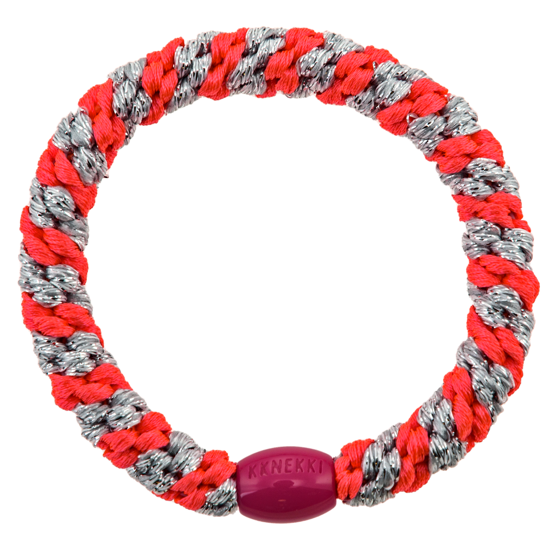 KKNEKKI Pink neon silver glitter Stripe