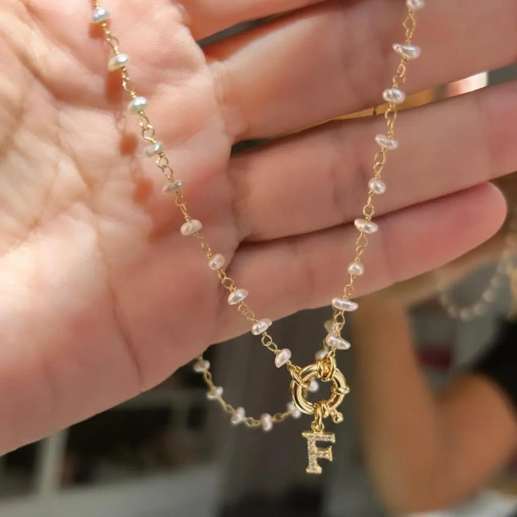 Collar Rosario Reasa Perlas