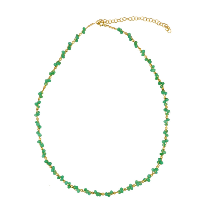 Collar Colección PIEDRAS- Calcedonia Verde