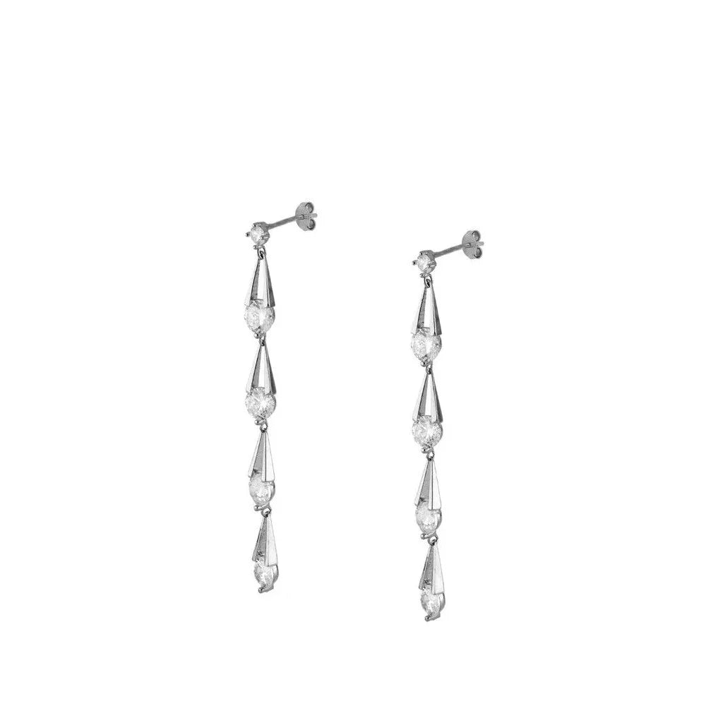 Pendiente Triángulos con Circonita