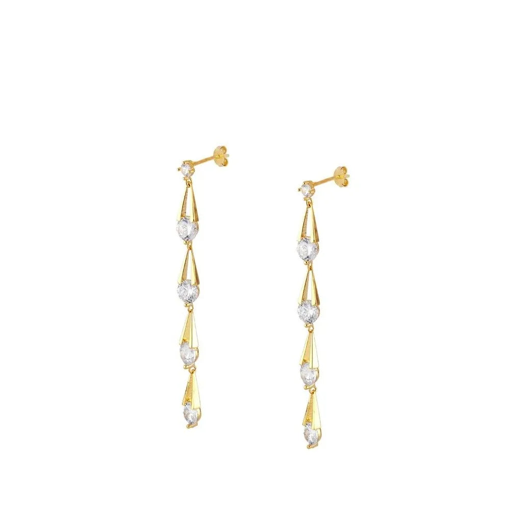 Pendiente Triángulos con Circonita