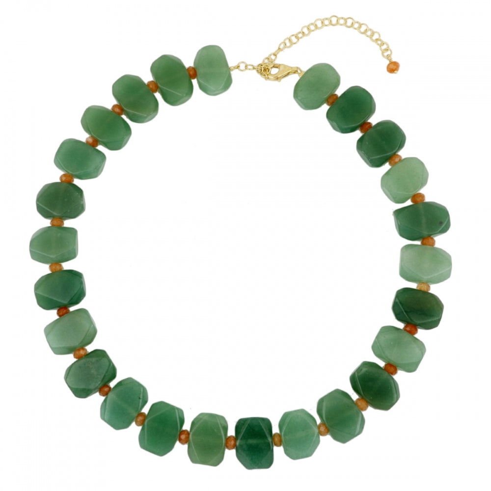 Collar Aventurina- Jade Naranja