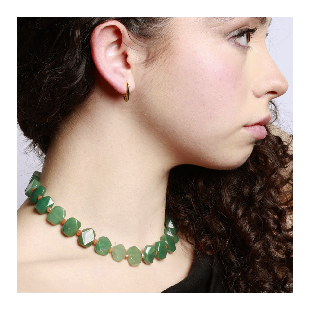 Collar Aventurina- Jade Naranja