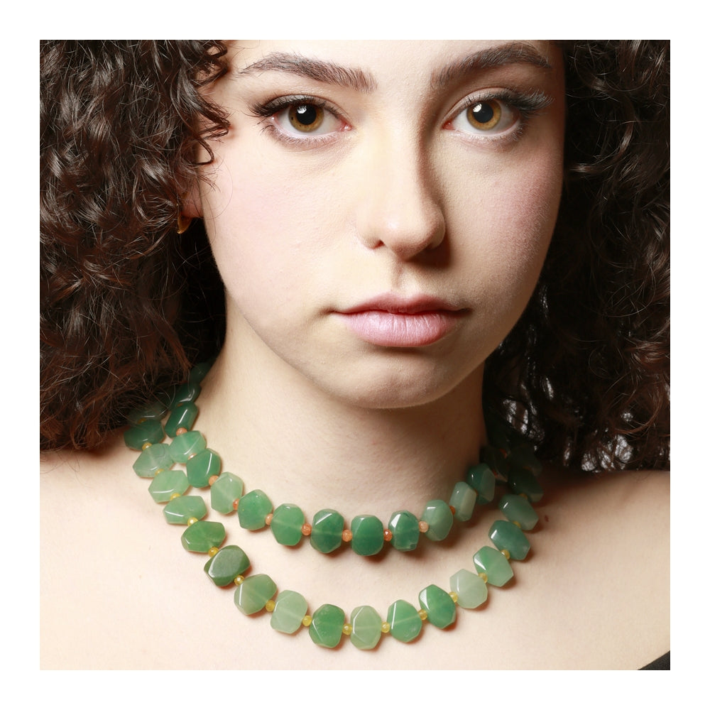 Collar Aventurina- Jade Amarillo